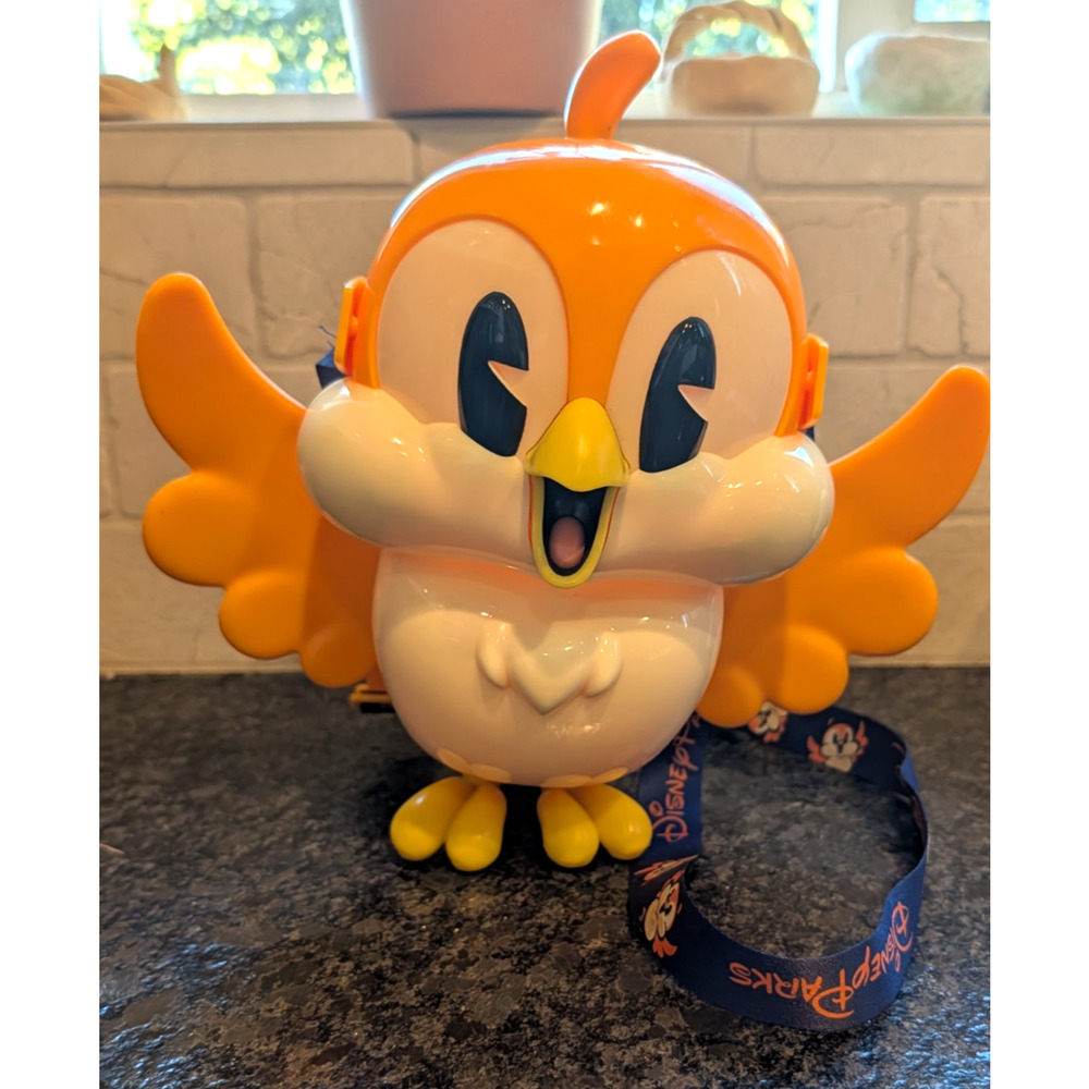 Disney Parks Chuuby Bird Popcorn Bucket w/Lanyard Mickey's Runaway Railroad